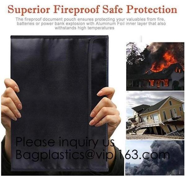 Quality Fireproof Document Bag, Bug Out Bags, Wallet, Briefcase, File Protection, Waterproof, Safty, Security wholesale