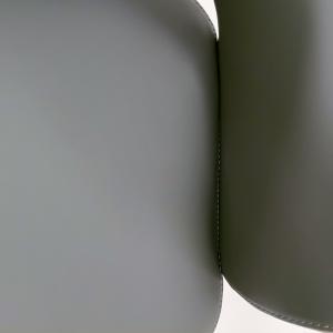 Streamlined Backrest Black Swivel Dining Chairs Contemporary