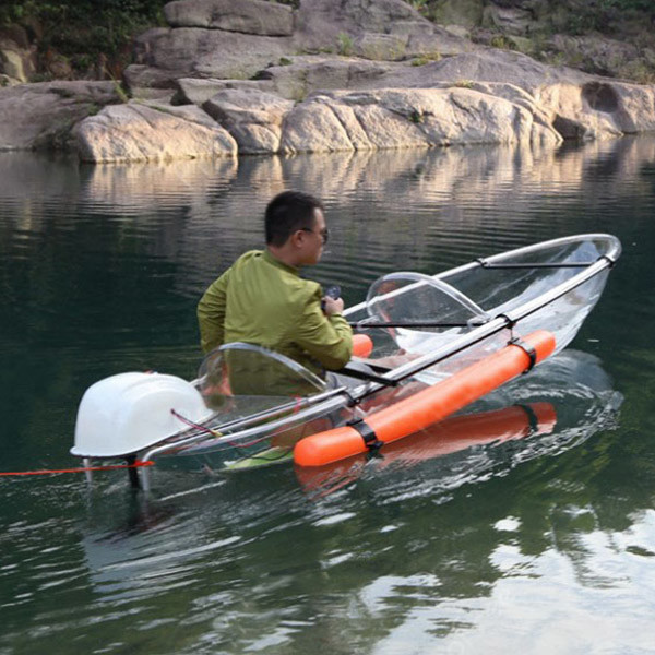 See Through Driftsun Transparent Kayak , Flat Bottom Canoe With Stabilizers