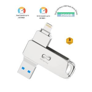 256GB Mfi Certified Ios Flash Drive Dual Connector Usb Flash Drive