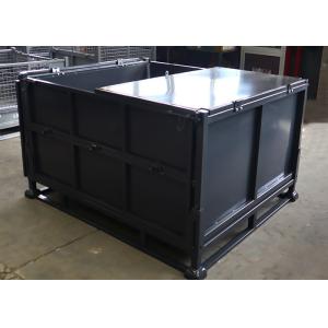 China Detachable Steel Stillage Cage Bulk Pallet Containers With Lid on sale