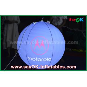 Blue / Red Inflatable Lighting Decoration Closed Hanging Balloon For Advertising
