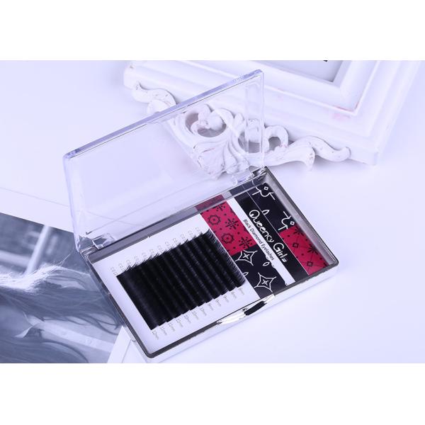 Volume 0.12MM Flat Eyelash Extensions , Ellipse Flat Lashes Synthetic Fiber Material