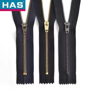 Clothes Accessories 5# Double Polished Gold Close End Metal Zipper
