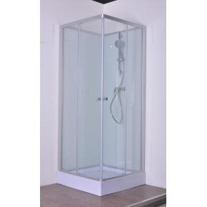 Cheap White ABS Tray Chrome Profiles Tetragonum Shower Cabins 800 X800X2000mm for sale