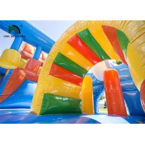 Ocean World Inflatable Jumping Castle With Slide Fire Retardant