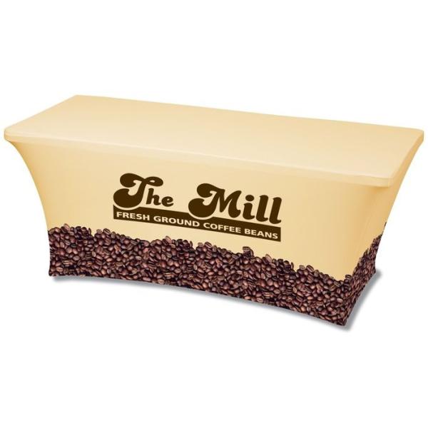 8 Ft Trade Show Tablecloths With Logo 200gsm Elastic Polyester Material Eco Friendly