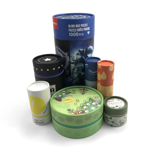 Printed Paper Tube Food Packaging With Matt Lamination Customizable Design