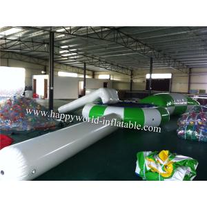 Cheap Inflatable water tramoline with slide , Inflatable water trampoline with launch for sale