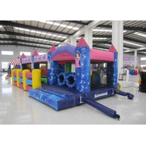 Commercial Cartoon Inflatable Obstacle Courses Digital Printing 10 X 4m