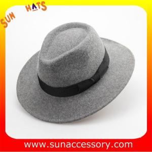 1436 Sun Accessory mix grey wool felt safari mens fedora hats ,Shopping online