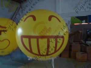China Amazing Round Inflatable Advertising Balloon Attractive Smile Design on sale