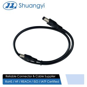 Cheap DC Power Plug to Plug Cable, 5.5 mm Barrel Power Connector Wire for Adapter and LED Supply for sale