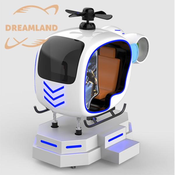 Quality 9D VR Helicopter Simulator 280x125x220cm Indoor Amusement Ride wholesale