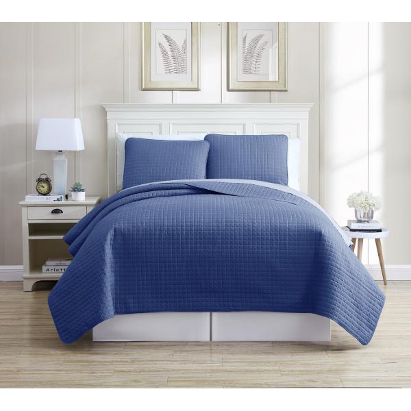 Home Hypoallergenic Ultrasonic Bedspread Set Geometric Pattern Microfiber Bed