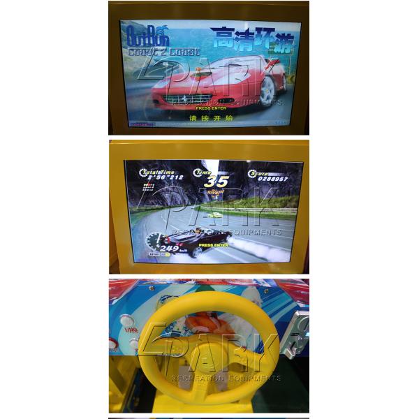 Kids Outrun 22" Car Experience Kiddies Video Arcade Game Machine For Department Stores