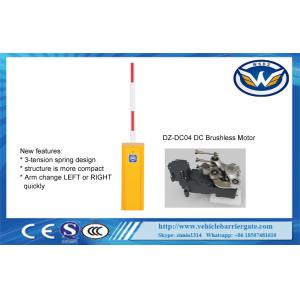 Heavy Duty Automatic Boom Barrier RS485 24VDC Brushless Motor With Two Fence