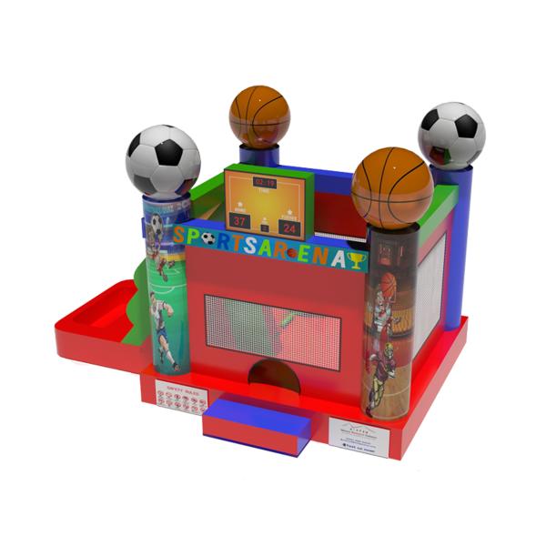 Quality Sport Theme Foot Ball And Basketball Inflatable Bouncy Castle wholesale