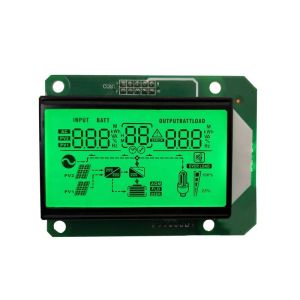Cheap Lcd Genyu Monochrome Cob Design TN/HTN/STN/FSTN Display Modules 7 Segment Lcd Board 76*58 mm Display Size and Green LEDs for sale