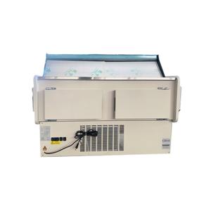 R404a 2M Deli Display Refrigerator Curved Glass Meat Showcase