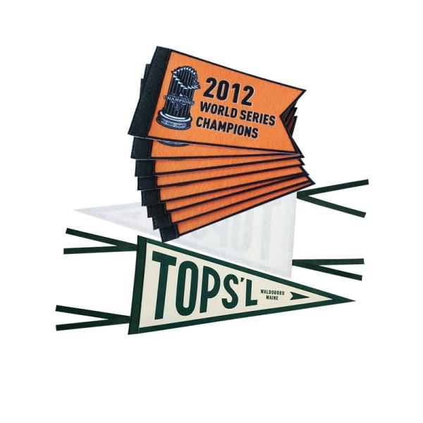 Quality CMYK Printing Polyester Felt Pennant Flag Sports Team Sublimation wholesale