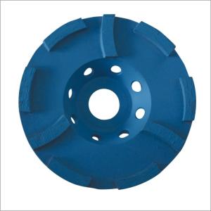 4 Inch 5 Inch Concrete Grinding Wheel Cup Shaped With Arrow Cross Section