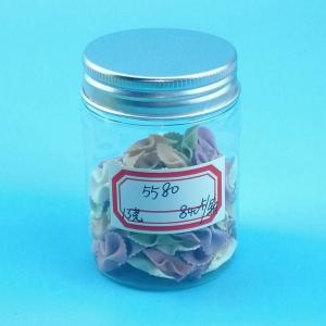 China Peanut 170 Ml Plastic Screw Jars With Aluminum Sliver Cap on sale