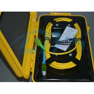 Black / Yellow OTDR Fiber Optic Odf Launch Cable Box with SC / APC Connector