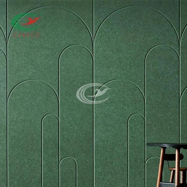 Recycled Carved Felt Acoustic PET Panels Soundproof Non Allergenic