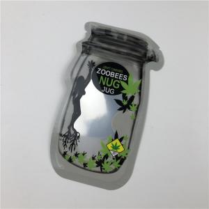 Mason Jar Pouches For CBD Seeds CBD Flower Gummies THC Indica Leaf Irregular