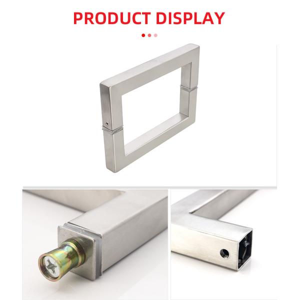 Stainless Steel Square Shower Glass Door Handle