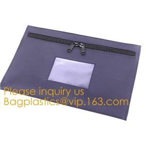 Black Briefcase Style Locking Document Bag Bank Locking Security Deposit Bags