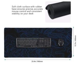 Smooth Surface Custom Blue Line Design Mouse Pad for Computer Accessories