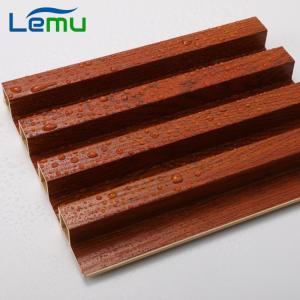China 200mm Width WPC Laminated Fluted Flat Wall Solid Panel for Indoor Interior Decoration on sale