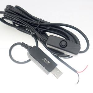 12V Led Strip Light Power on off Switch USB Connector to Open Wire Converter