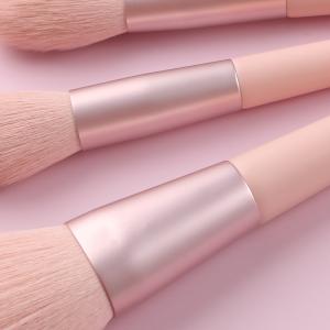 Lovely Pink Travel Makeup Brushes Set 11pcs Synthetic Hair Smooth