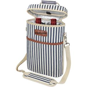 2 Bottle Wine Carrier Tote, Insulated Leakproof Wine Cooler Bag, Wine Travel Bag