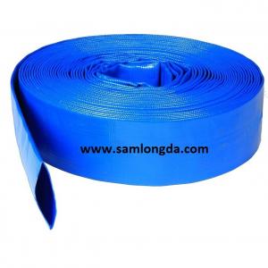 Cheap Agriculture PVC Layflat Hose for Irrigation & Water (3/4-12), with Camlock Coupling, blue colour for sale