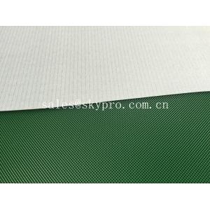 Green color diamond PVC conveyor belt glossy matt smooth grip top