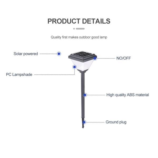IP66 Waterproof Outdoor Garden Easy Stall All In One ABS Pathway Lights For Park Yard Patio Villas