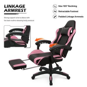 Modern Design Adjustable Lumbar Support Ergonomic Computer Racing Chair with