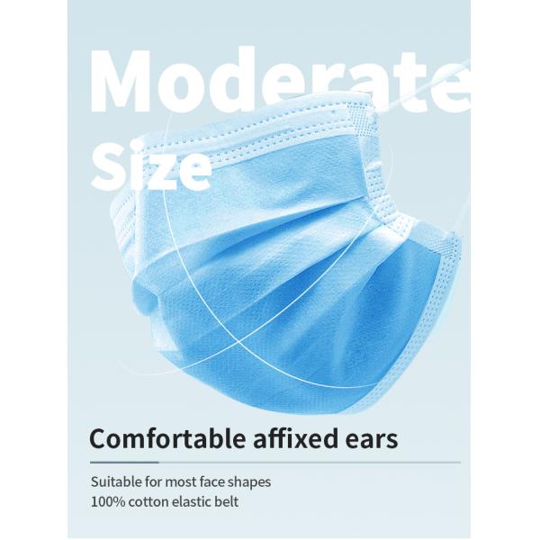 3 Ply Antibacterial Face Mask Disposable Earloop Non Woven Medical Mask