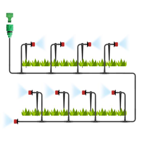 Automatic Garden Hose Kit Micro Watering System Drippers 1/4" Connection Size