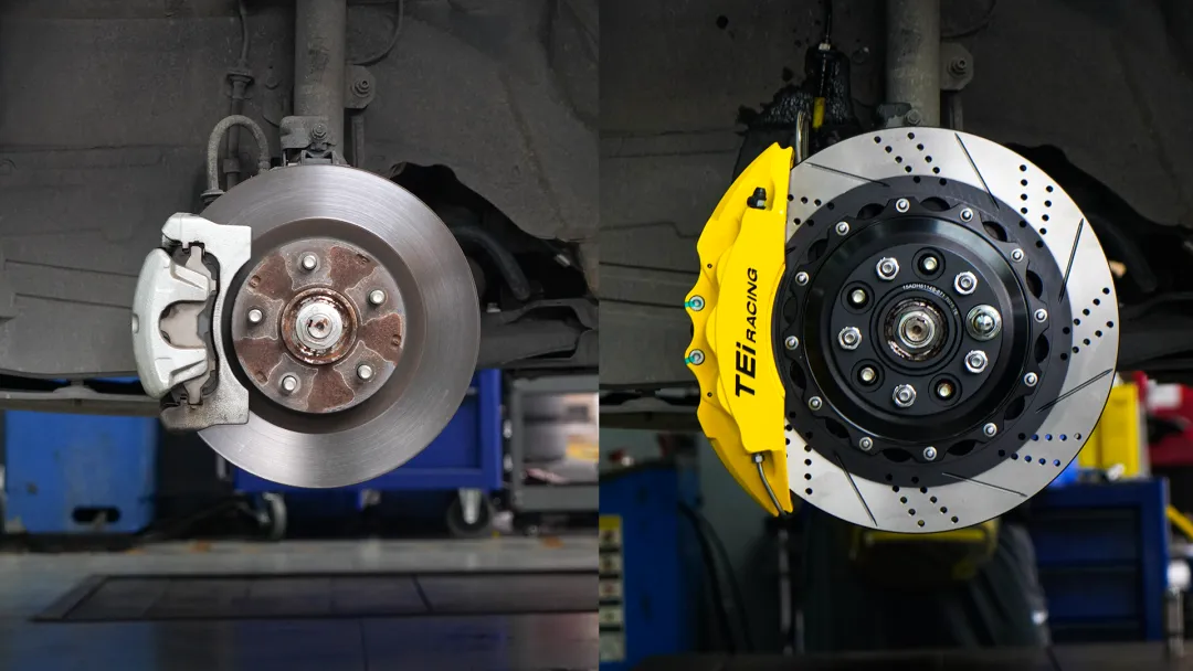 Front 6 pot and rear 4 pot caliper BBK auto brake system For Mitsubishi Outlander with 15mm fllange gasket 18 inch rim