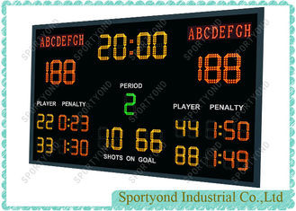 Quality LED Hockey Scoreboard , Handball Electronic Scoreboard With Wireless RF Console wholesale