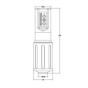 Black Red Color Wireless Tattoo Machine Portable With Coreless Motor