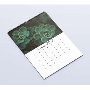 Matte Lamination Desk Calendar Printing 600-1000gsm Monthly Wall Calendars