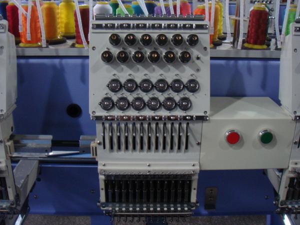 9 Needle Flat / Hat / Tubular Embroidery Machine With Fast Data Transmission