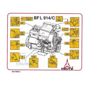 Engine Marking Plate 02979902 0297 9902 2979902 and Maintenance Plate 03120359