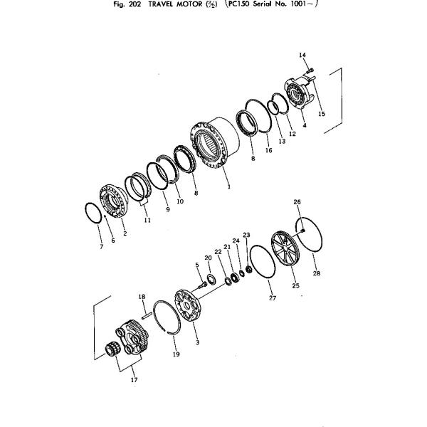 Quality 21K-60-00020 For Komatsu PC150-1 Excavator Travel Assembly Final Drive Original Travel Motor Aftermarket High quality wholesale